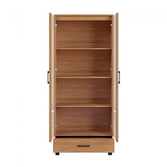 Estante Dalla Costa C58 com 2 Portas de Vidro 4 Prateleiras e 1 Gaveta | ELETRO KIT (3)