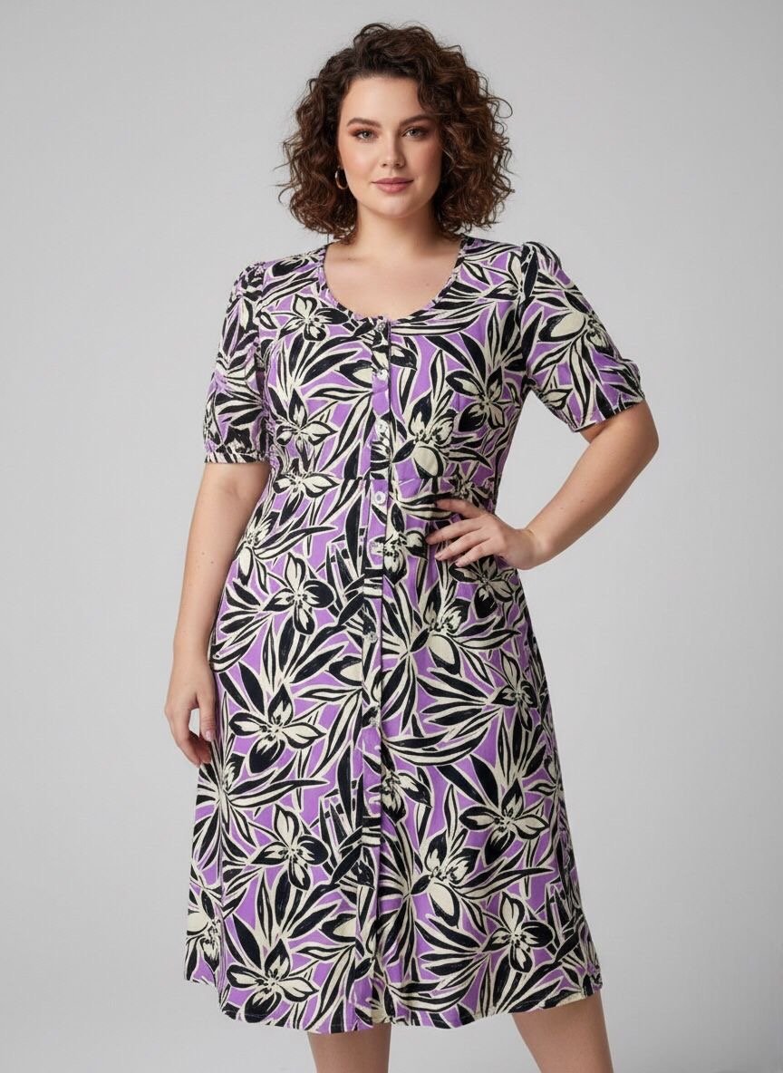 Vestido Plus Size PS77 | Dryffer Fashion