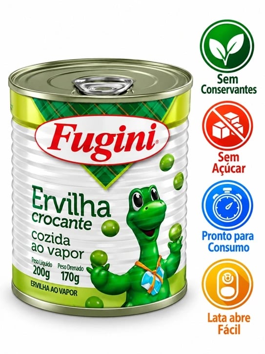 VEGETAIS LATA FUGINI ERVILHA CROCANTE VAPOR 30X170G | Central de Negócios B2B