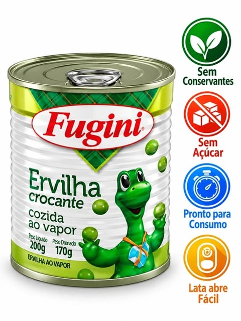 VEGETAIS LATA FUGINI ERVILHA CROCANTE VAPOR 30X170G | Central de Negócios B2B