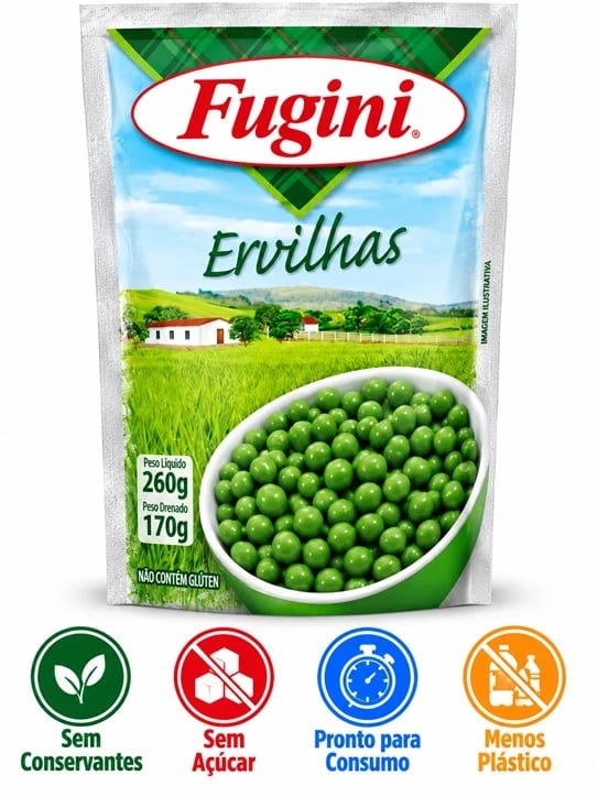 SACHE VEGETAIS FUGINI ERVILHA 36X170G | Central de Negócios B2B