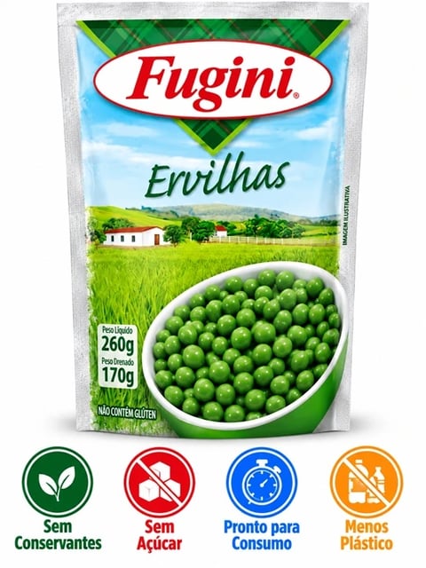 SACHE VEGETAIS FUGINI ERVILHA 36X170G | Central de Negócios B2B