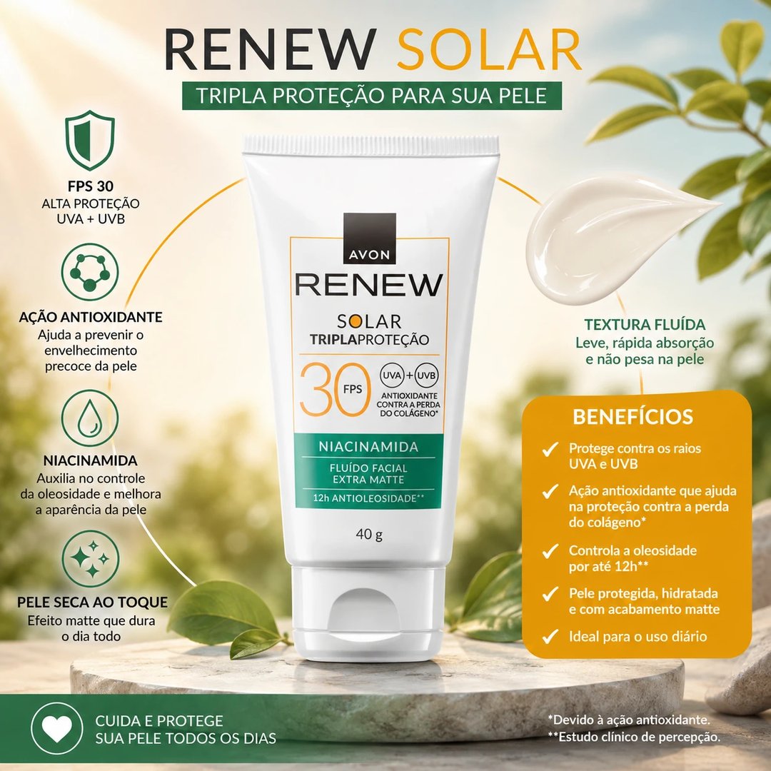 Protetor solar FPS 30 renew 40g | Loja Chrysdape