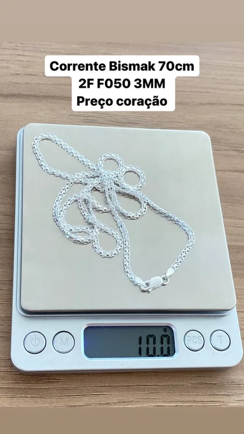 L3-24 CORRENTE BISMAK 2 FIOS 3MM 70CM | Everest Jóias
