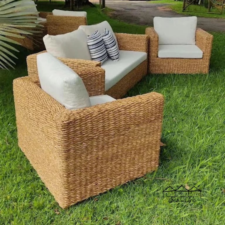 Poltrona Luciano em Junco Natural | Casa do Lírio