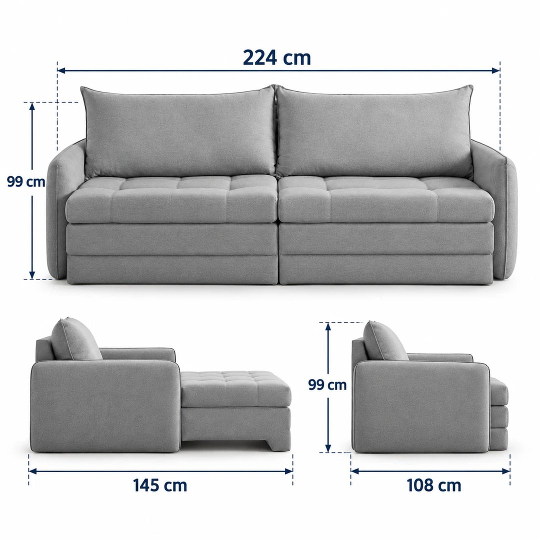 Sofá MaguiMóveis Retrátil Sem Caixa Captiva 1047 | ELETRO KIT (3)