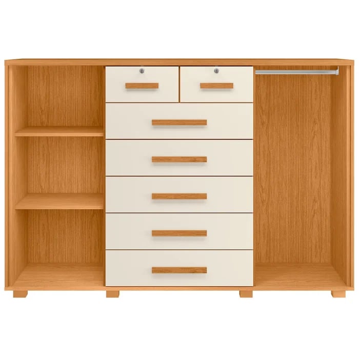 Cômoda Albatroz Fontana 7 Gavetas e 2 Portas com Chave em 2 Gavetas | ELETRO KIT (5)