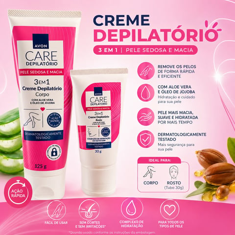 Creme Depilatório 3em1 CARE | Loja Chrysdape