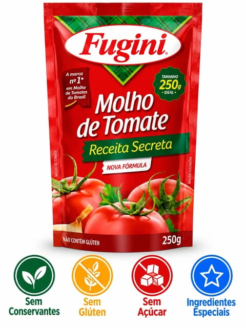 MOLHO TOMATE FUGINI RECEITA SECRETA SACHE 36X250G | Central de Negócios B2B