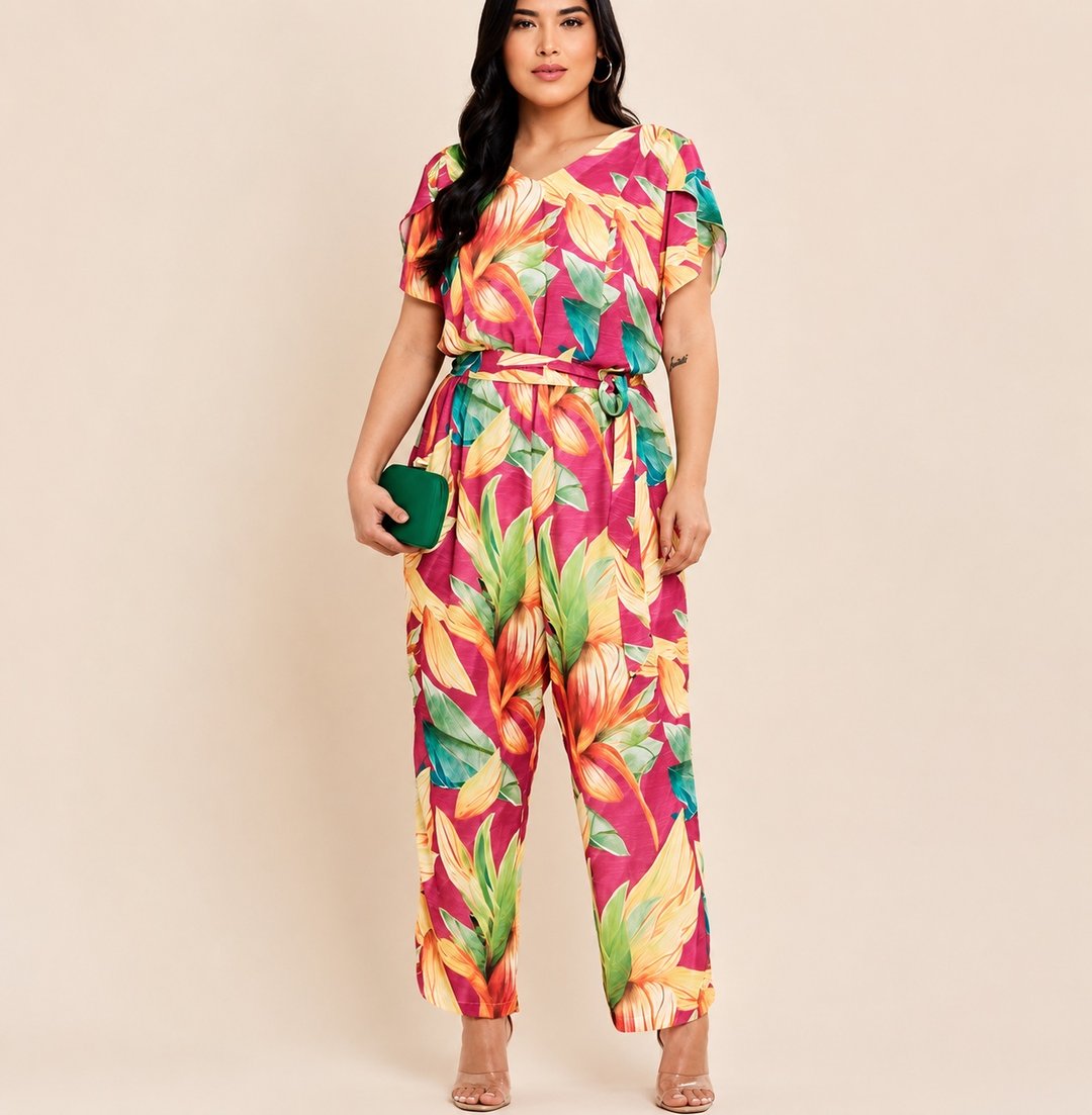 Macacão Plus size PS56 | Dryffer Fashion