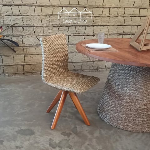 Cadeira Giratória Júlia Em Taboa | Casa do Lírio