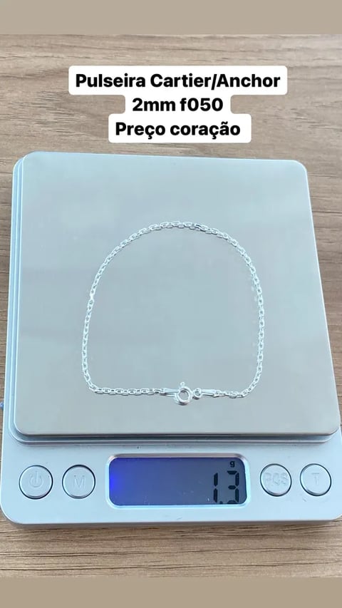 L5-19 Pulseira Cartier Anchor 2mm | Everest Jóias