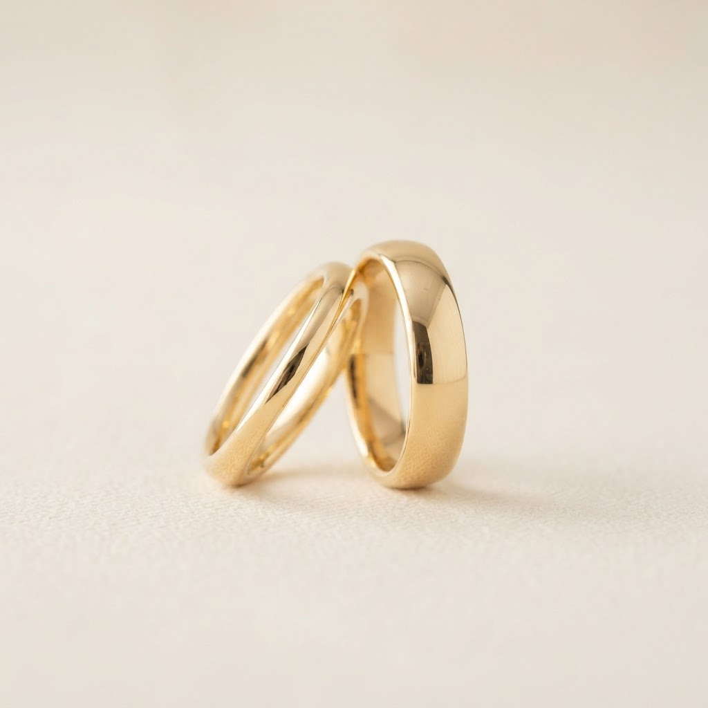 Par de alianças ouro 18k | Linqui