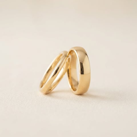 Par de alianças ouro 18k | Linqui