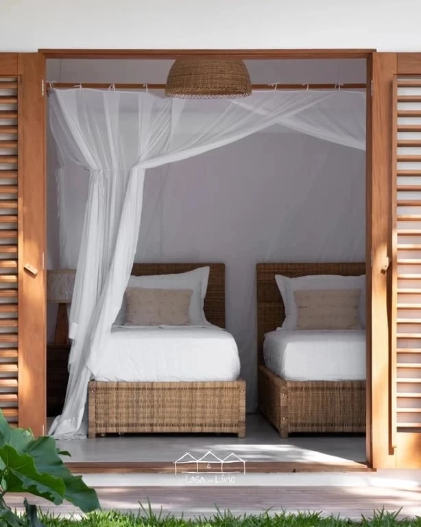 Cama Caraíva Solteiro - Com Cama Auxiliar (Junco Natural) | Casa do Lírio (3)