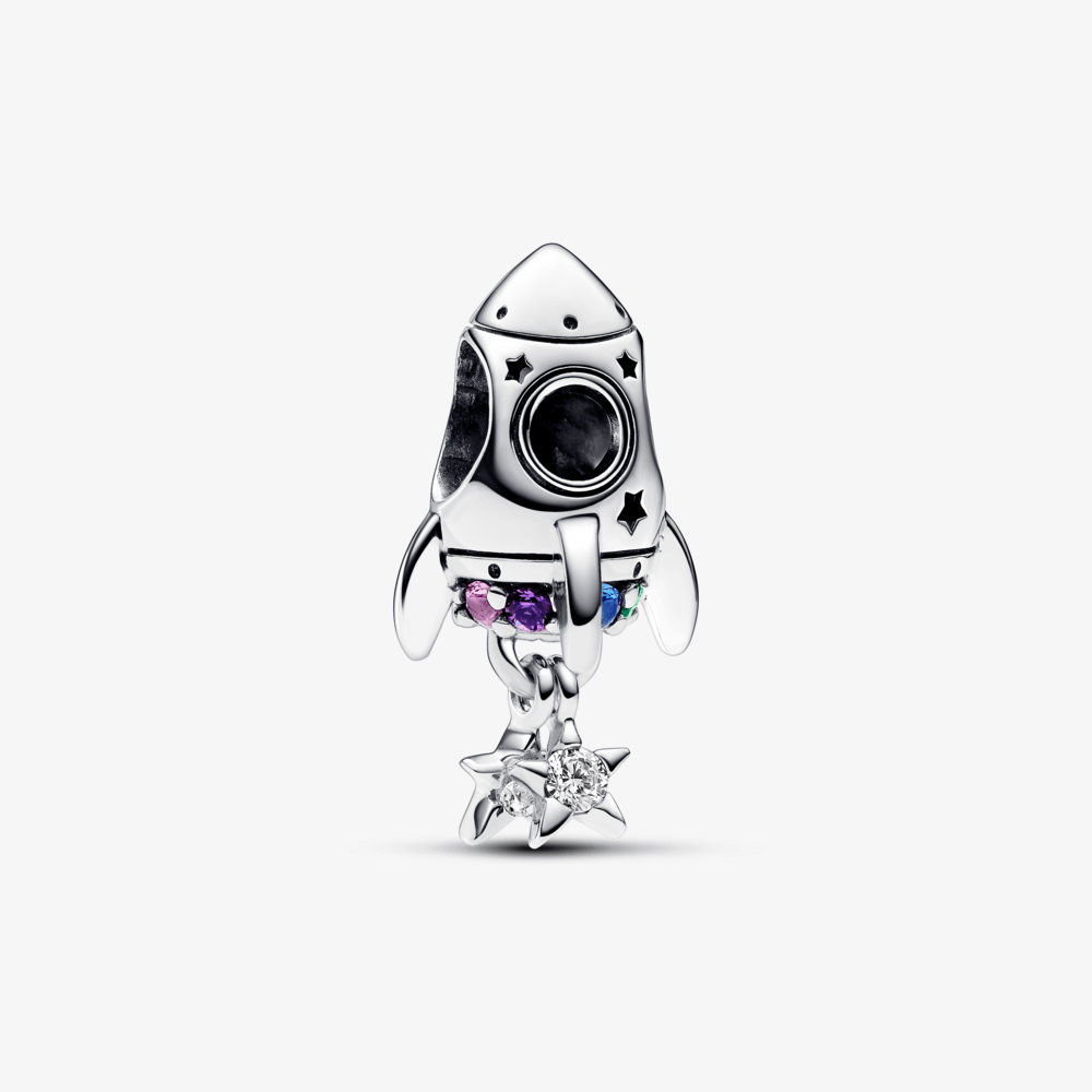 Charm Prata Foguete Espacial Love | Like Joias e Acessórios (2)