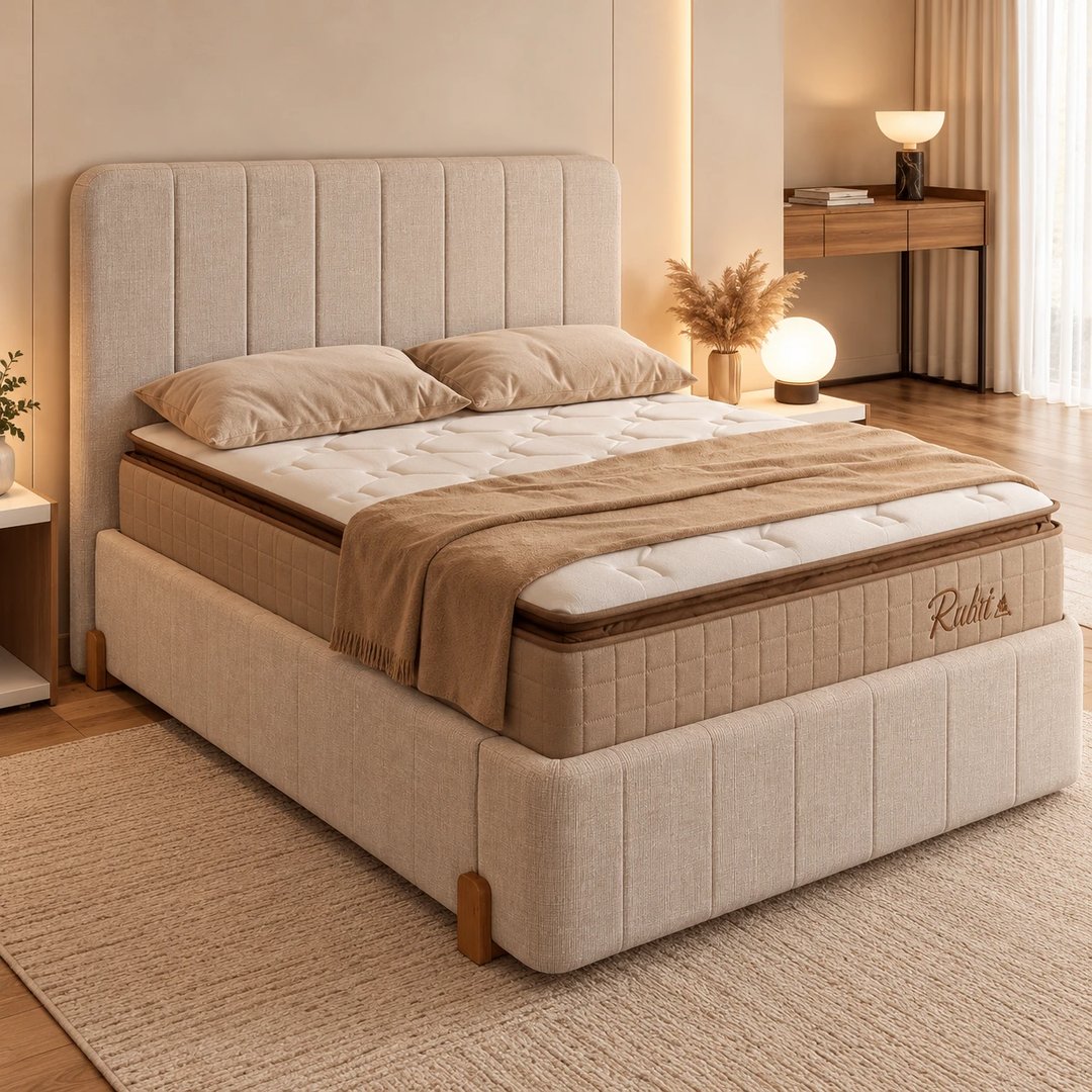 Cama KR Móveis Cabeceira + Base Zara | ELETRO KIT
