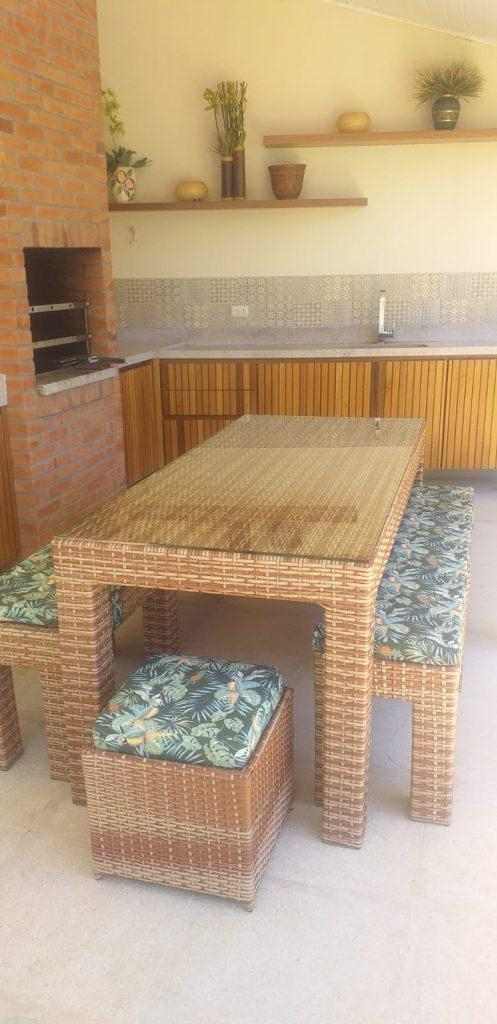 FS - MESA RET 1,40 X 0,80 - TAMPO TRAMADO | MAM Móveis Artesanais