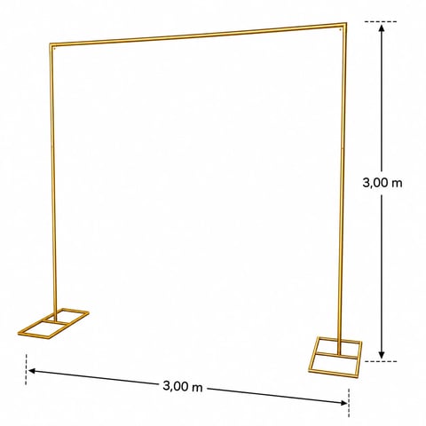 ARCO PORTAL LISO REGULAVEL 3,00X3,00 | ART'S FERRO