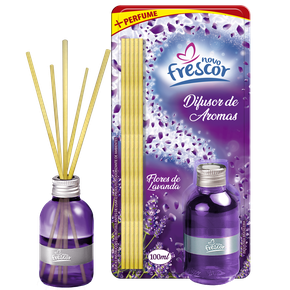 DIFUSOR DE AROMAS 100ML FLORES DE LAVANDA NOVO FRESCOR | Evidenci distribuidora