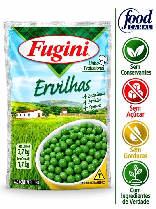 FOOD VEGETAIS ERVILHA FUGINI SACHE 6X1,7KG | Central de Negócios B2B