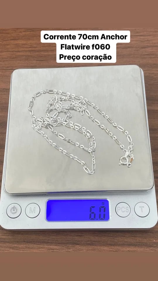 L5-52 CORRENTE ANCHOR FLATWIRE 70CM | Everest Jóias