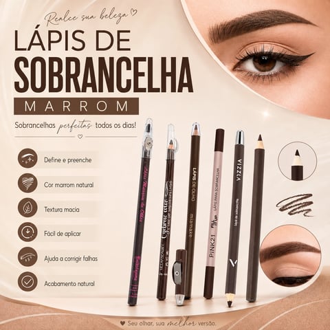 Lápis de sobrancelha MARROM | Loja Chrysdape