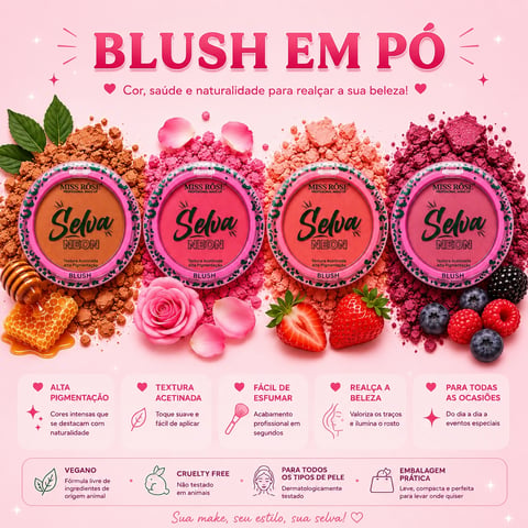 Blush em Pó Selva Neon | Loja Chrysdape