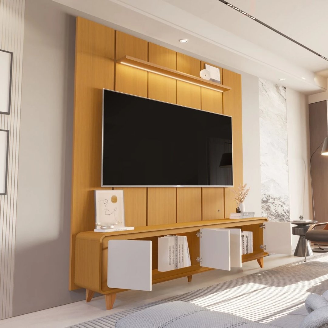 Home EDN - Painel Lumi 1.80 + Rack Liv 1.80 | ELETRO KIT (2)