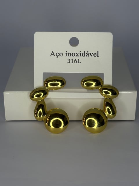 Brinco aço inoxidável | X1joias