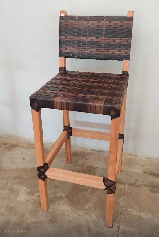 Banqueta Comum Orelha em Junco Sintético Fita 10 | Casa do Lírio (3)