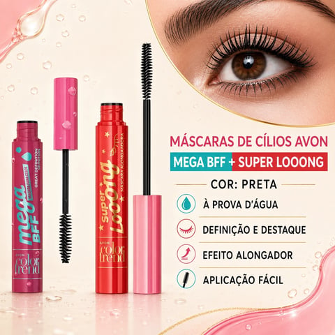 Mascara de Cílios a prova d'agua COLOR TREND Preta | Loja Chrysdape