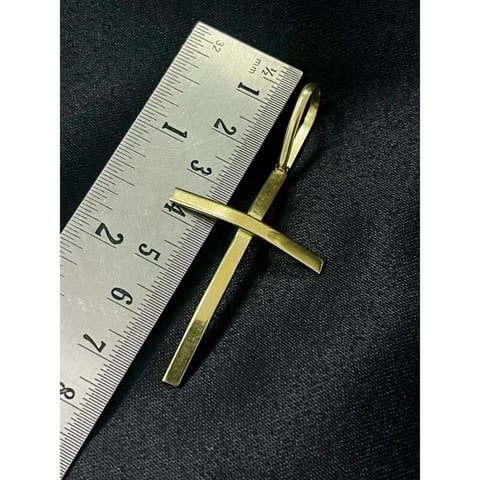 PINGENTE CRUZ NA CHAPA FINA | Mafia do Ouro18k