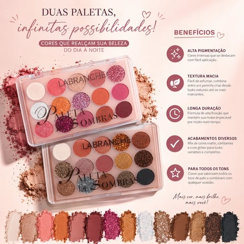 Paleta de Sombras 15 cores | Loja Chrysdape