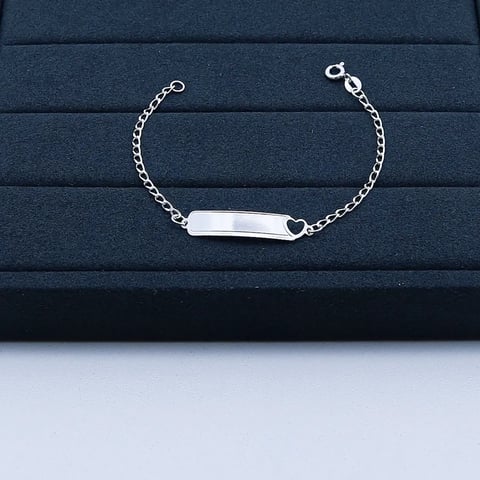 H2-61 PULSEIRA BABY PLAQUINHA CORAÇÃO | Everest Jóias