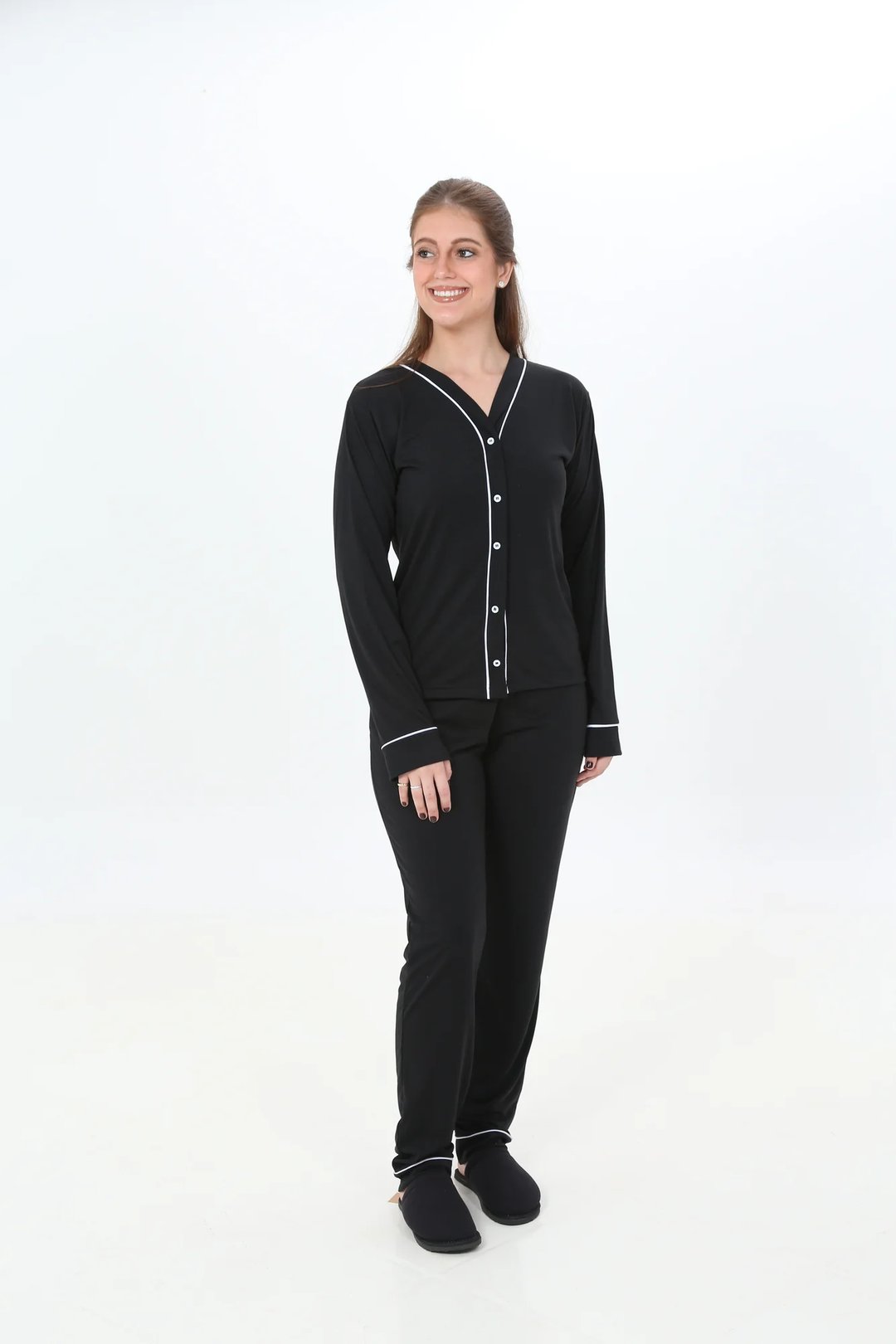 PIJAMA AMERICANO CORES VARIADAS MALHA FRIA | Gatto Style (5)