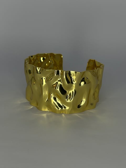 Bracelete aço dourado | X1joias