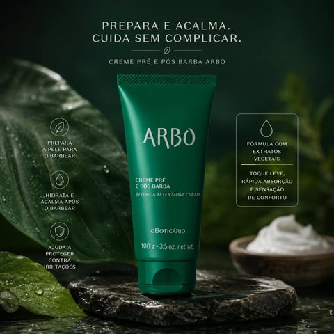 Creme Pré e Pós-Barba 100g ARBO TRADICIONAL | Loja Chrysdape
