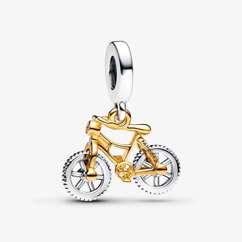 Charm Pendente Bicicleta Em Dois Tons | Like Joias e Acessórios