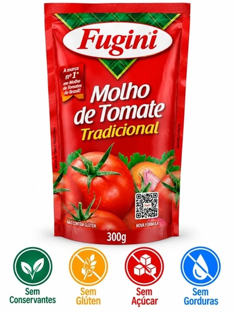 MOLHO TOMATE FUGINI TRADIC SACHE 36X300G | Central de Negócios B2B