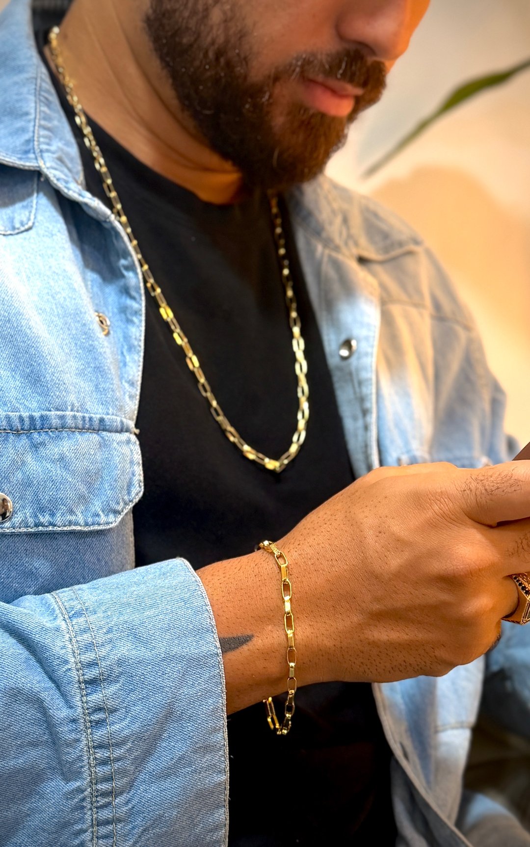 CONJUNTO CORRENTE + PULSEIRA CARTIER DE 3MM | Everest Jóias