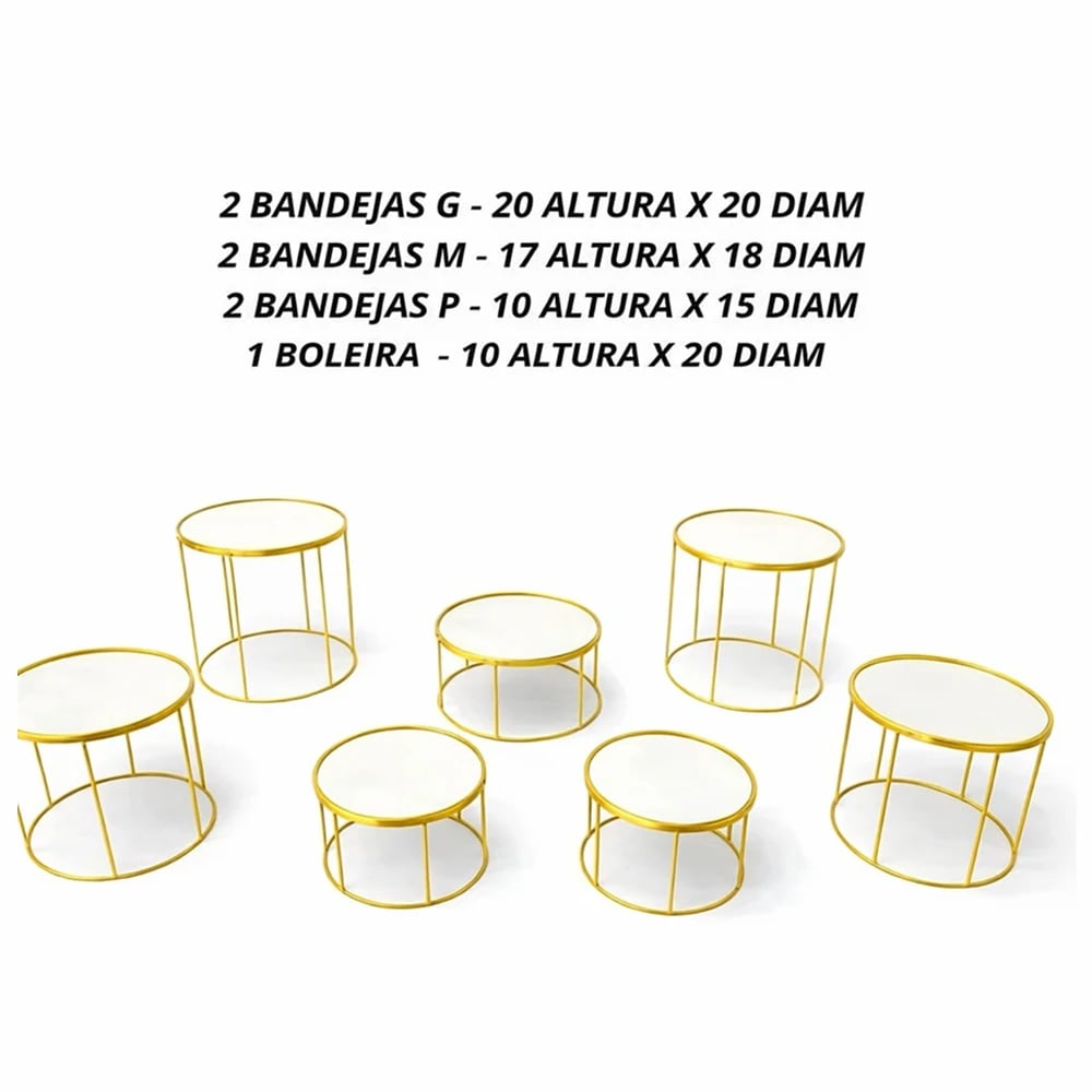 KIT 7 PEÇAS REDONDA ESPELHADA | ART'S FERRO (2)