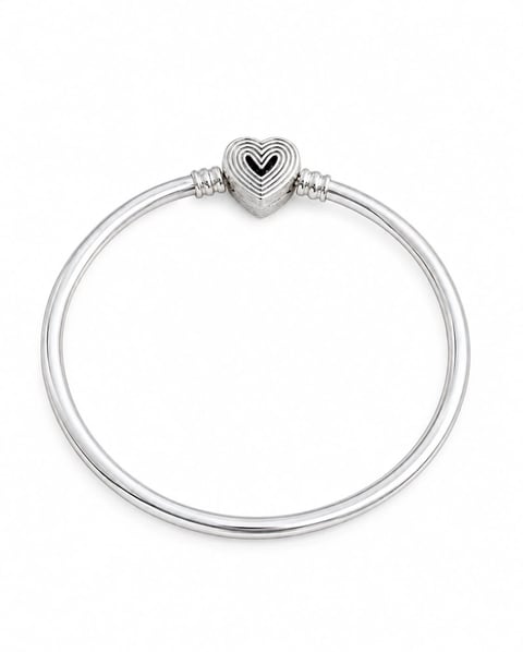 BRACELETE RÍGIDO PANDORA ORIGINAL CORAÇÃO | Like Joias e Acessórios