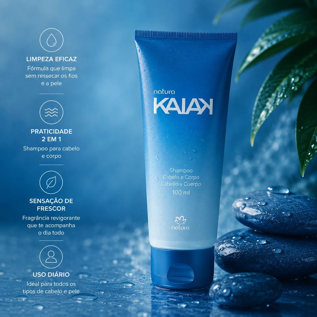 Acqua Gel Desodorante Hidratante Pós sol 100g KAIAK TRADICIONAL MASCULINO | Loja Chrysdape
