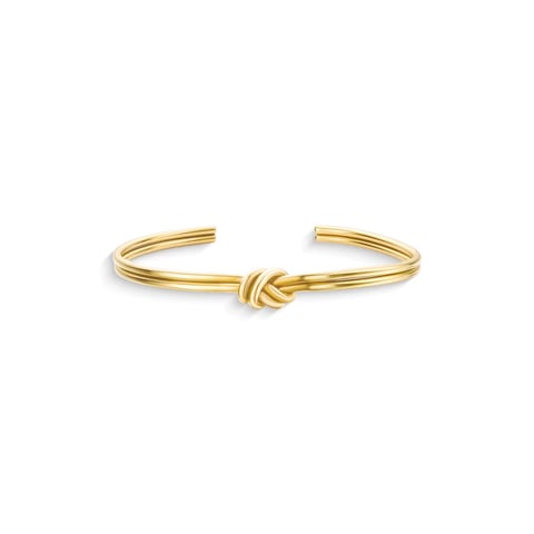 Bracelete Maleável Dourado com Nó | Like Joias e Acessórios