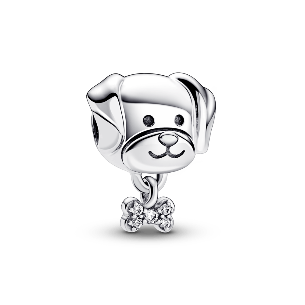 Charm Prata Pendente Cão e Osso | Like Joias e Acessórios