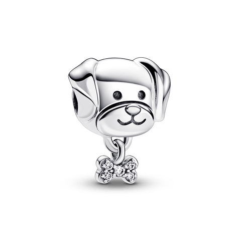 Charm Prata Pendente Cão e Osso | Like Joias e Acessórios