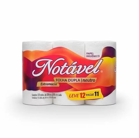 PAPEL HIG NOTAVEL F DUPLA BRANCO 6X12X20M | Central de Negócios B2B