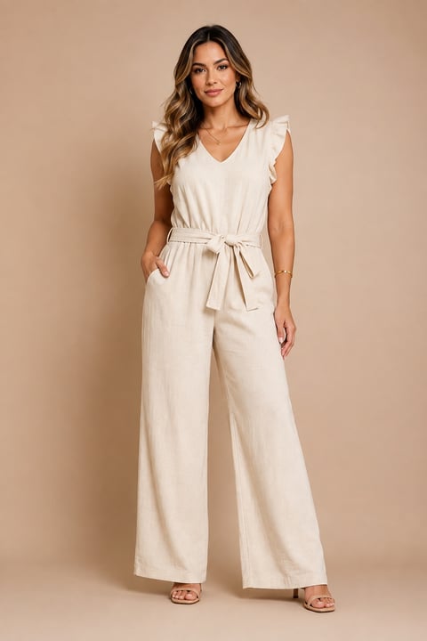 Macacão longo crepe MA19 | Dryffer Fashion